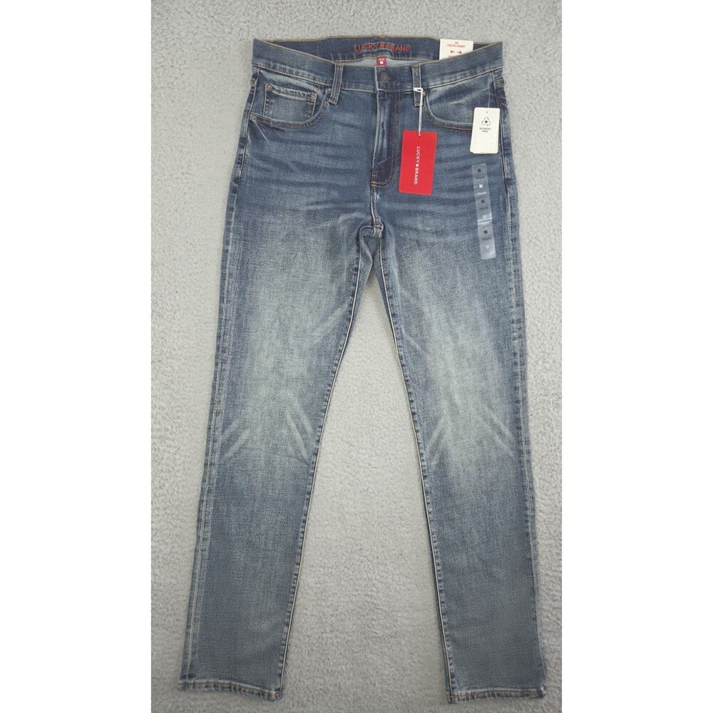 Lucky Brand Jeans 410 Athletic Straight Mens 32x34 Blue Horseshoe NWT
